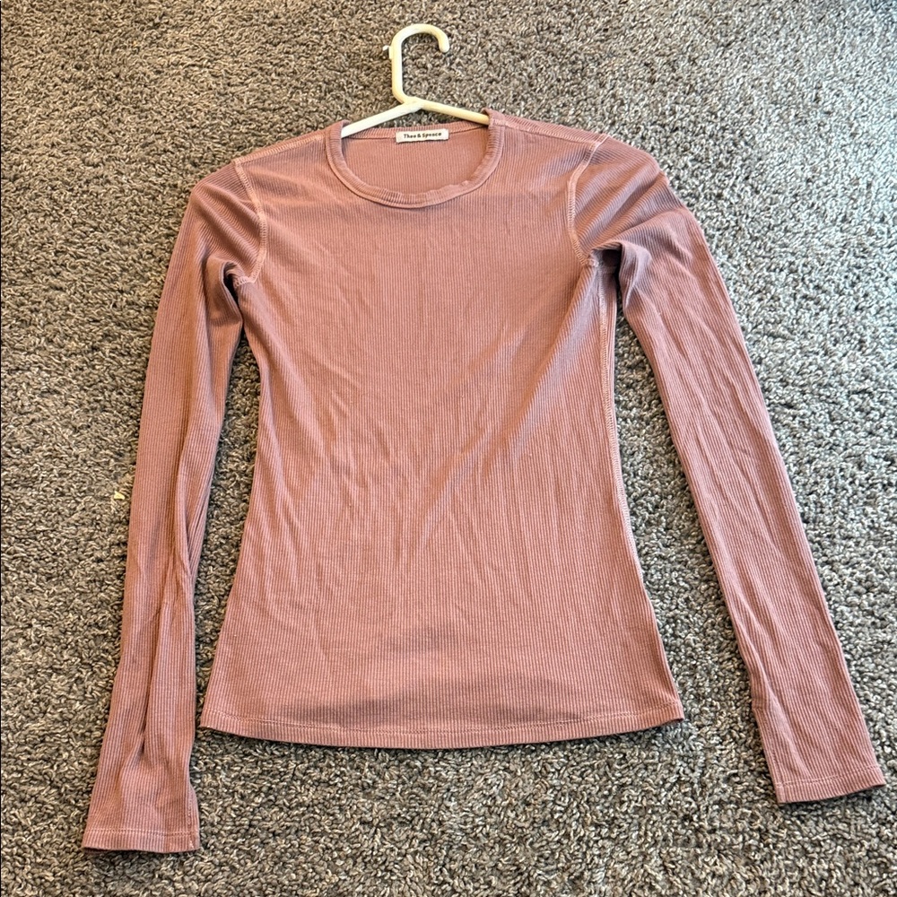 Stylish Mauve Long Sleeve Tee